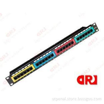 cat5e UTP 1U Colorful Bezel patch panel , 24 port patch pan